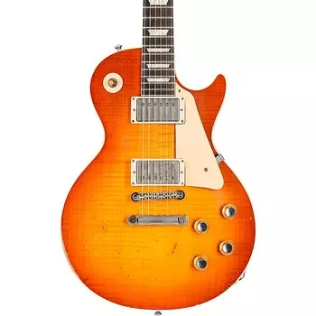 Электрогитара Gibson Custom Murphy Lab 1960 Les Paul Standard Reissue Heavy Aged Electric Guitar Tangerine Burst