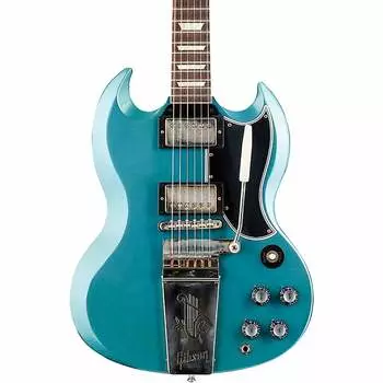 Электрогитара Gibson Custom Murphy Lab 1964 SG Standard Reissue With Maestro Vibrola Light Aged Electric Guitar Antique Pelham Blue