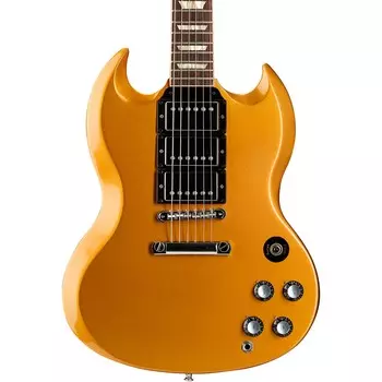 Электрогитара Gibson Custom SG Standard с 3 звукоснимателями и толстым грифом, двойное золото