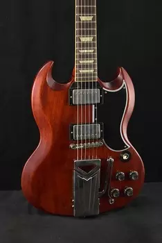 Электрогитара Gibson Custom Shop 1961 Les Paul SG Standard With Sideways Vibrola Cherry Red