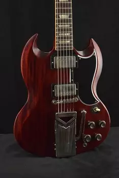 Электрогитара Gibson Custom Shop 60th Anniversary 1961 Les Paul SG Standard With Sideways Vibrola Cherry Red