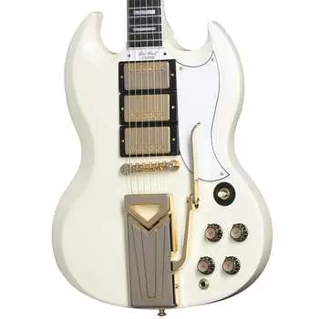 Электрогитара Gibson Custom Shop 60th Anniversary 1961 Les Paul SG Custom Guitar w/ Sideways Vibrola - Polaris White