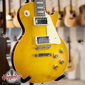 Электрогитара Gibson Custom Shop Les Paul Standard Reissue VOS - Lemon Burst with Brown/Pink Lifton Reissue 5-Latch Hardshell Case