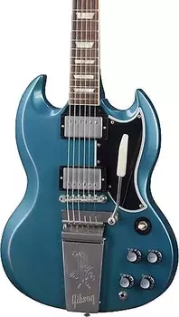 Электрогитара Gibson Custom Shop Murphy Lab 1964 SG Standard Reissue Pelham Blue w/ Maestro Light Aged w/case