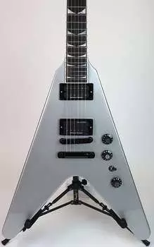 Электрогитара Gibson Dave Mustaine Flying V EXP Silver Metallic