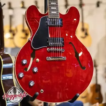 Электрогитара Gibson ES-335 Figured Left Handed - Sixties Cherry with Hardshell Case