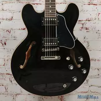 Электрогитара Gibson ES-335 - Semi-Hollow Electric Guitar - Vintage Ebony