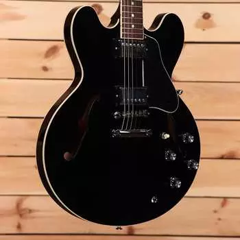 Электрогитара Gibson ES-335 - Vintage Ebony - 210430236 - PLEK'd