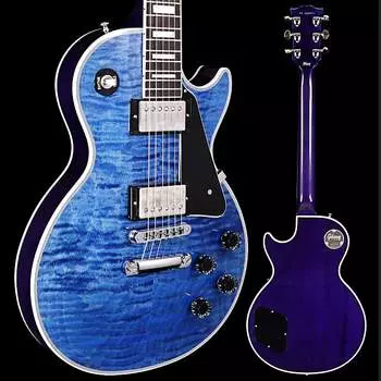 Электрогитара Gibson Les Paul Custom Figured, HAND SELECTED TOP, Translucent Blue Gloss 9lbs 15.4oz