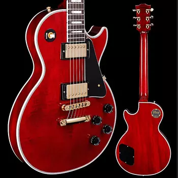 Электрогитара Gibson Les Paul Custom, Red Wine Gloss, Gold Hardware 10lbs 5oz
