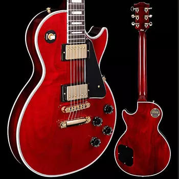 Электрогитара Gibson Les Paul Custom, Red Wine Gloss, Gold Hardware 10lbs 3.1oz