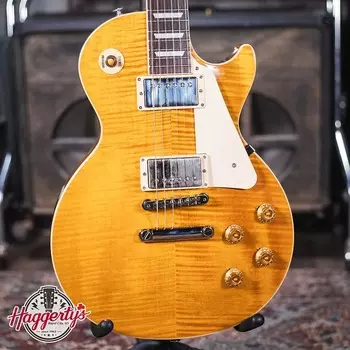 Электрогитара Gibson Les Paul Standard 50s Figured Top - Honey Amber with Hardshell Case
