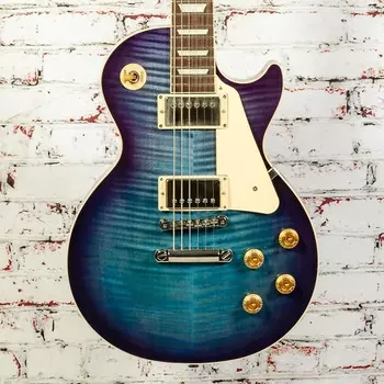 Электрогитара Gibson - Les Paul Standard 50s Figured Top - Electric Guitar - Blueberry Burst - w/ Hardshell Case