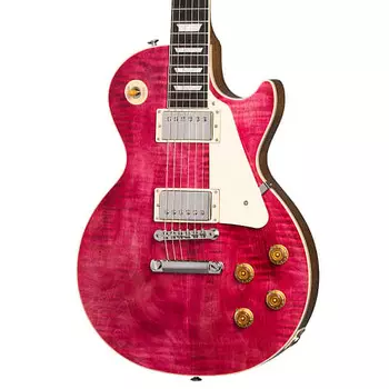Электрогитара Gibson - Les Paul Standard 50s Figured Top - Electric Guitar - Translucent Fuchsia - w/ Hardshell Case