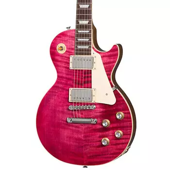 Электрогитара Gibson - Les Paul Standard 60s Figured Top - Electric Guitar - Translucent Fuchsia - w/ Hardshell Case