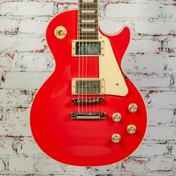 Электрогитара Gibson - Les Paul Standard 60s Plain Top - Electric Guitar - Cardinal Red - w/ Hardshell Case