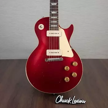 Электрогитара Gibson Murphy Lab 1954 Les Paul Standard Electric Guitar - Heavy Aged Candy Red - #42543 - Display Model