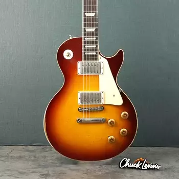 Электрогитара Gibson Murphy Lab 1958 Les Paul Standard - Ultra Heavy Aged Royal Tea Burst - CHUCKSCLUSIVE - #821495