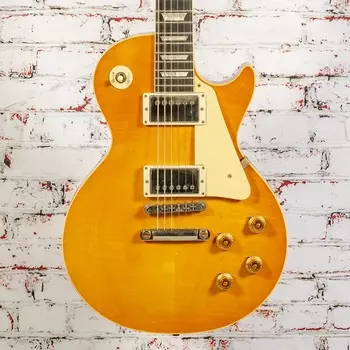 Электрогитара Gibson - Murphy Lab 1958 Les Paul Standard - Electric Guitar - Light Aged Lemon Burst - w/ Brown/Pink Lifton Reissue 5-Latch Case - x1619