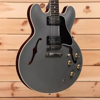 Электрогитара Gibson PSL 1961 ES-335 Ultra Light Aged - Silver Poly/Sparkling Burgundy - 130640 - PLEK'd