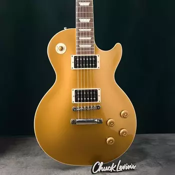 Электрогитара Gibson Slash "Victoria" Les Paul Standard Goldtop Electric Guitar - Gold - #202720232