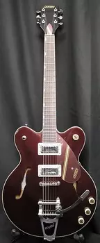 Электрогитара Gretsch G2604T Ltd Ed Streamliner Rally II Center Block Bigsby Two-Tone Oxblood/Walnut Stain Electric Guitar