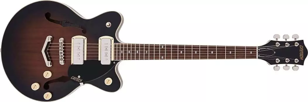 Электрогитара Gretsch G2655-P90 Streamliner CB Jr. Double-Cut P90 with V-Stoptail, Brownstone