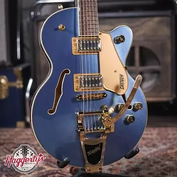 Электрогитара Gretsch G5655TG Electromatic Center Block Jr. Single-Cut with Bigsby and Gold Hardware - Cerulean Smoke