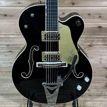 Электрогитара Gretsch G6120T-BSNSH Brian Setzer Signature Nashville Hollow Body with Bigsby Electric Guitar - Black Lacquer