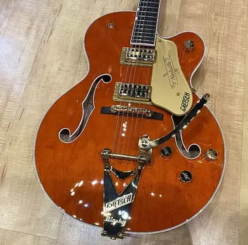 Электрогитара Gretsch G6120TG Players Edition Nashville Hollow Body with String-Thru Bigsby 2023 - Orange Stain