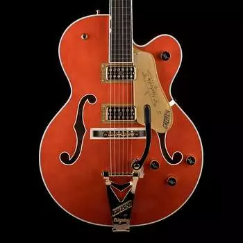 Электрогитара Gretsch G6120TG Players Edition Nashville Hollow Body with Bigsby Orange Stain with Case