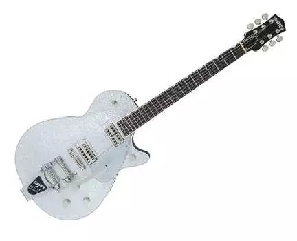 Электрогитара Gretsch G6129T Players Edition Jet FT Bigsby - Silver Sparkle w/Rosewood FB