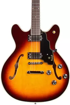 Электрогитара Guild Starfire IV ST Newark Double-Cut Semi-Hollow w/ Stop Tail Antique Burst