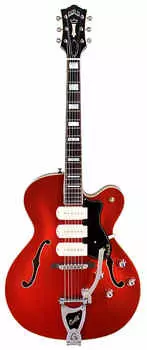 Электрогитара Guild X-350 Stratford Hollow Body Electric Guitar - Scarlet Red - New for 2020