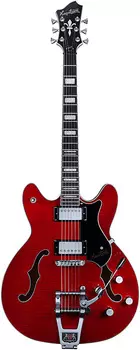 Электрогитара Hagstrom Tremar Viking Deluxe Wild Cherry Transparent