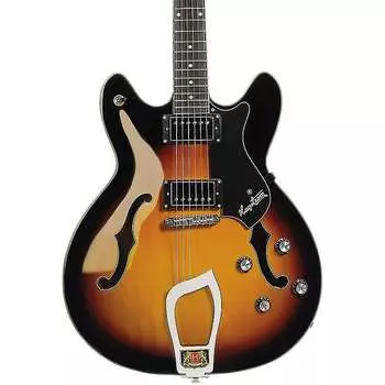 Электрогитара Hagstrom Viking Semi-Hollowbody Electric Guitar Tobacco Sunburst
