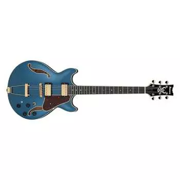 Электрогитара Ibanez AE Series AMH90 Hollow-Body Guitar, Ebony, Prussian Blue Metallic