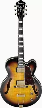 Электрогитара Ibanez AF95FMAYS AF Artcore Series Hollow Body Electric Guitar, Yellow Sunburst