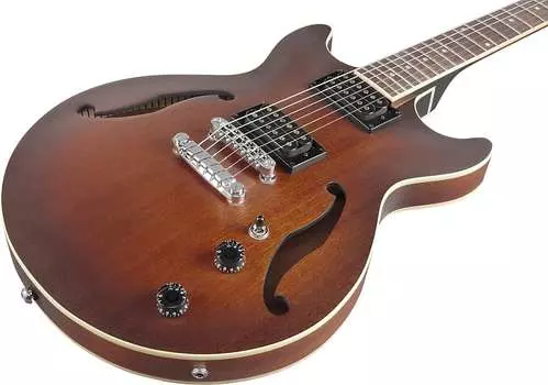 Электрогитара Ibanez AM73B-TF Artcore Series Semi-Hollow Body Electric Guitar Tobacco Flat with Free Pro Setup