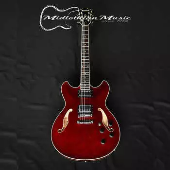 Электрогитара Ibanez Artcore AS73 - Semi-Hollow Electric Guitar - Transparent Cherry Red Finish