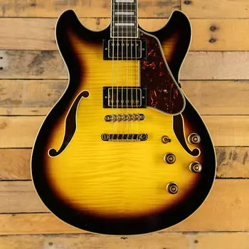 Электрогитара Ibanez Artcore Expressionist AS93FM Semi-hollow Electric Guitar - Antique Yellow Sunburst