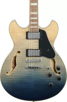 Электрогитара Ibanez AS73FM Artcore Semi-Hollow Electric Guitar, Transparent Indigo Fade