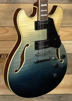 Электрогитара Ibanez AS73FM Semi Hollowbody Guitar Transparent Indigo Fade