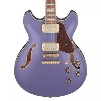 Электрогитара Ibanez AS73G Artcore Semi-Hollow Body - Metallic Purple Flat с золотой фурнитурой AS73G Artcore Hollow Body Electric Guitar - with Gold Hardware