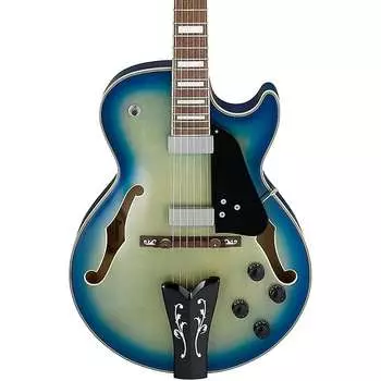 Электрогитара Ibanez GB10EMJBB George Benson Signature Hollow Body Guitar - Jet Blue Burst