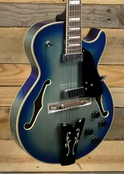 Электрогитара Ibanez George Benson GB10EM Hollow Body Electric Guitar Jet Blue Burst