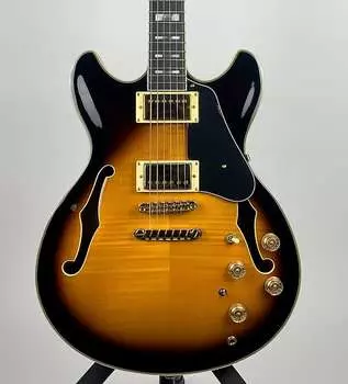 Электрогитара Ibanez JSM10-VYS John Scofield Signature Hollowbody Electric Guitar - Vintage Yellow Sunburst