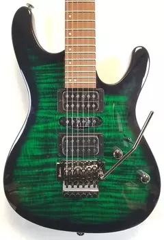 Электрогитара Ibanez Kiko Loureiro Signature 6 String Electric Guitar, Transparent Emerald Burst 2023