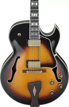 Электрогитара Ibanez LGB30 George Benson Signature Hollow Body Guitar, Vintage Yellow Sunburst