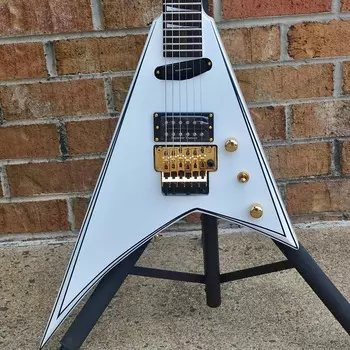 Электрогитара Jackson Concept Series Rhoads RR24 HS, Ebony Fingerboard, White with Black Pinstripes